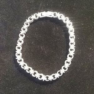 Diamond and Sterling Silver Friendship Bracelet